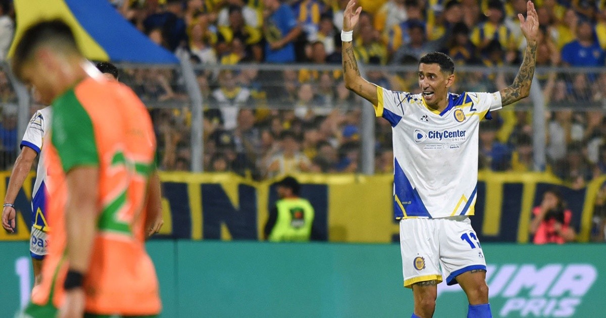 Di María ingresó y asistió en la remontada 2-1 de Central ante Banfield