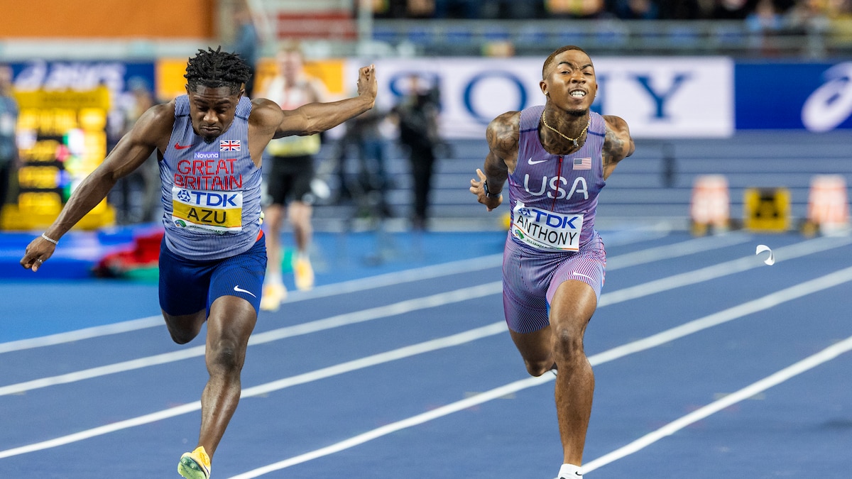 Jordan Anthony, 21 años, campeon mundial indoor de 60 m con 6.41