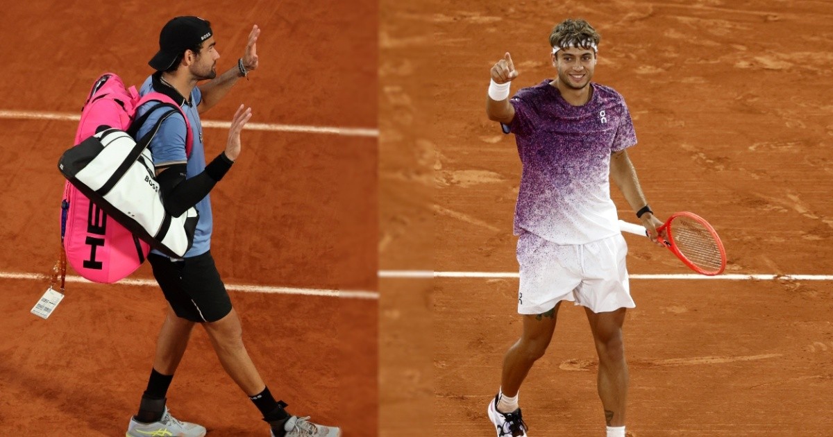 Roland Garros: dos italianos en semifinales tras la victoria de Cobolli y el retiro de Berrettini